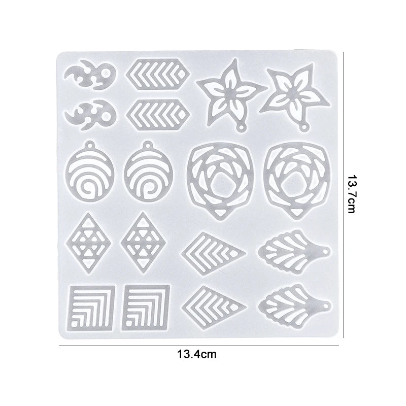 Earring Resin Silicone Molds Pendant Epoxy DIY Craft Women Earrings