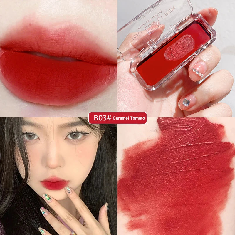 4 Colors Matte Nude Lip Mud Waterproof Long-lasting Velvet Non-stick Qme B03