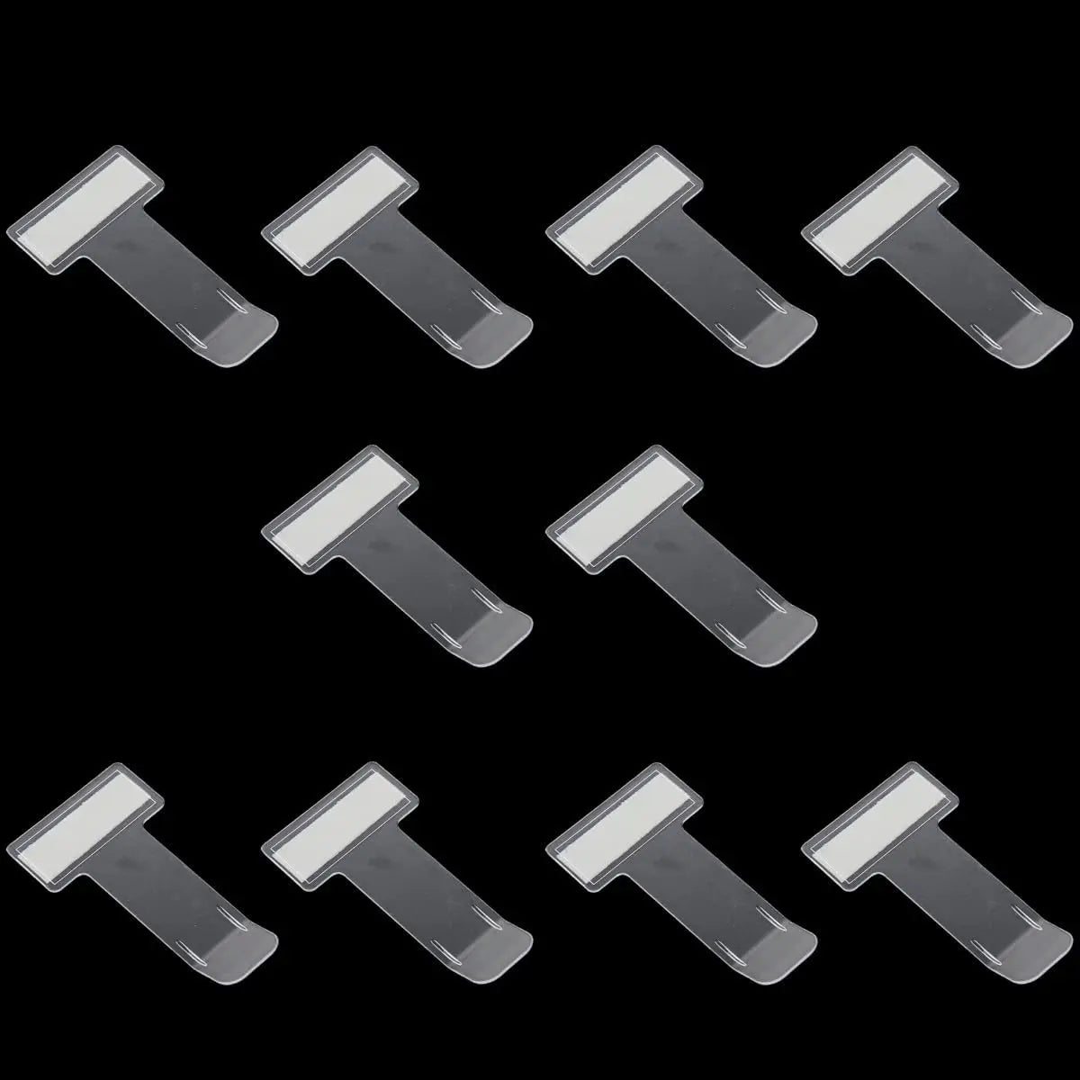 20pcs Transparent Car Window Parking Ticket Holder's Small Tool With Adhesive Pad Qme