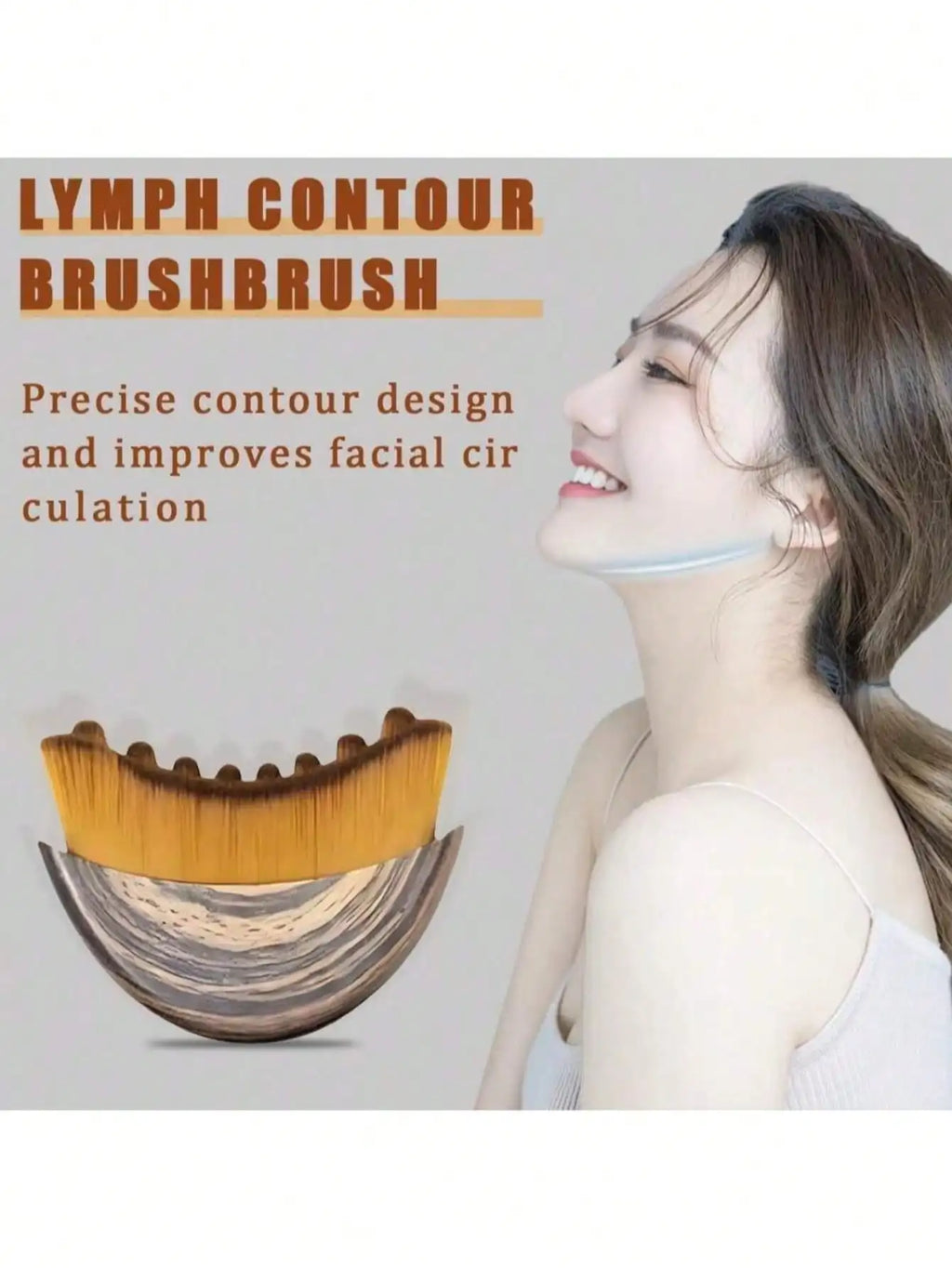 Facial Cleansing Brush 2-In-1 Contour Sculpting Tool Jawline Qme