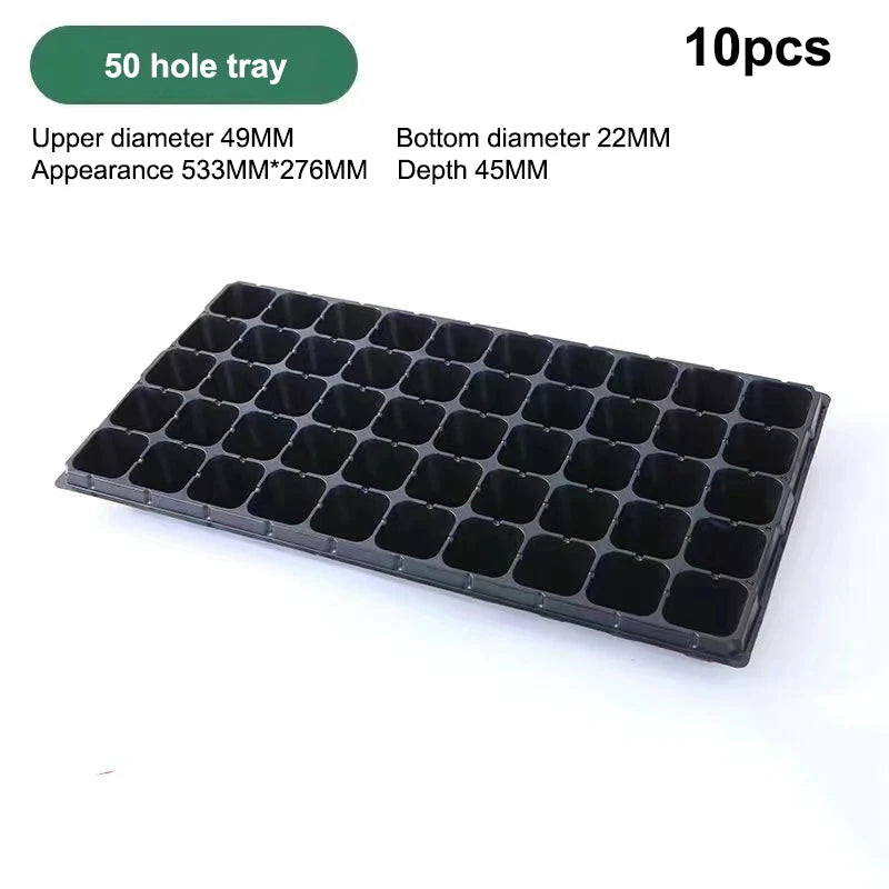 Plastic Gardening Germination Trays Black Seedling Container Garden Qme 3