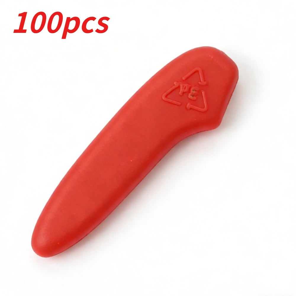 50/100pcs Kitchen Knives Tip Cover Extended Knife Point Protector Plastic Clear Protective Cover Knives Tips Guard Case Qme red 100pcs