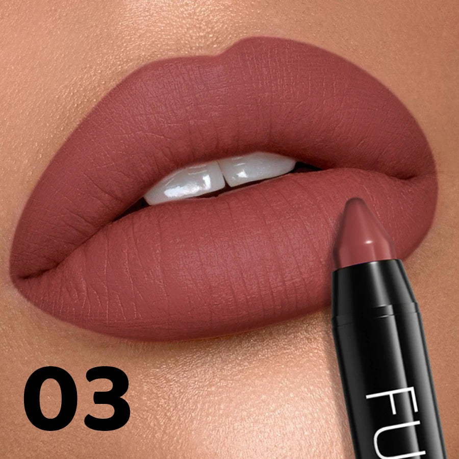 16 Nude Brown Lipliner Pen Waterproof Lipstick Sexy Red Matte Contour Qme 03