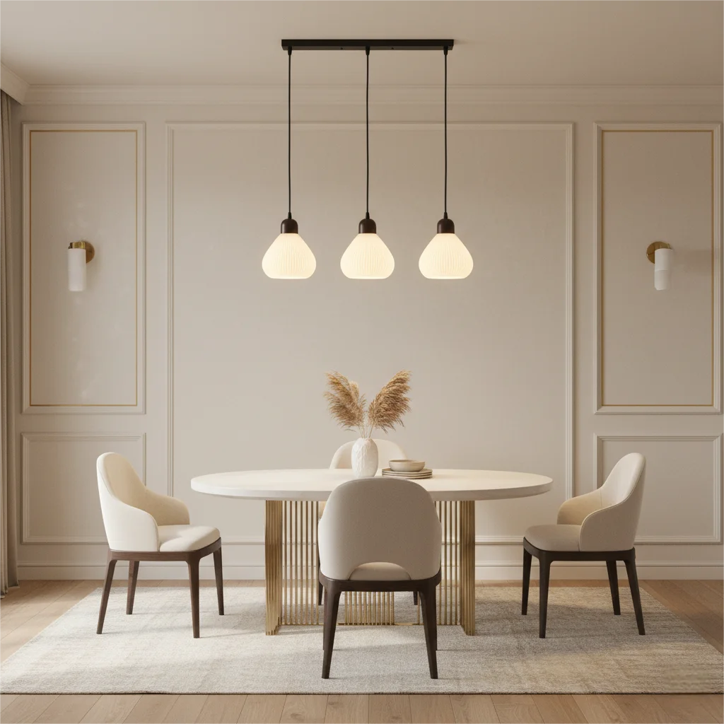 White Pendant Lights For Kitchen Dining Room Home Decor Bar Dining table Glass Hanging lamp Aisle Ceiling Lamp Qme