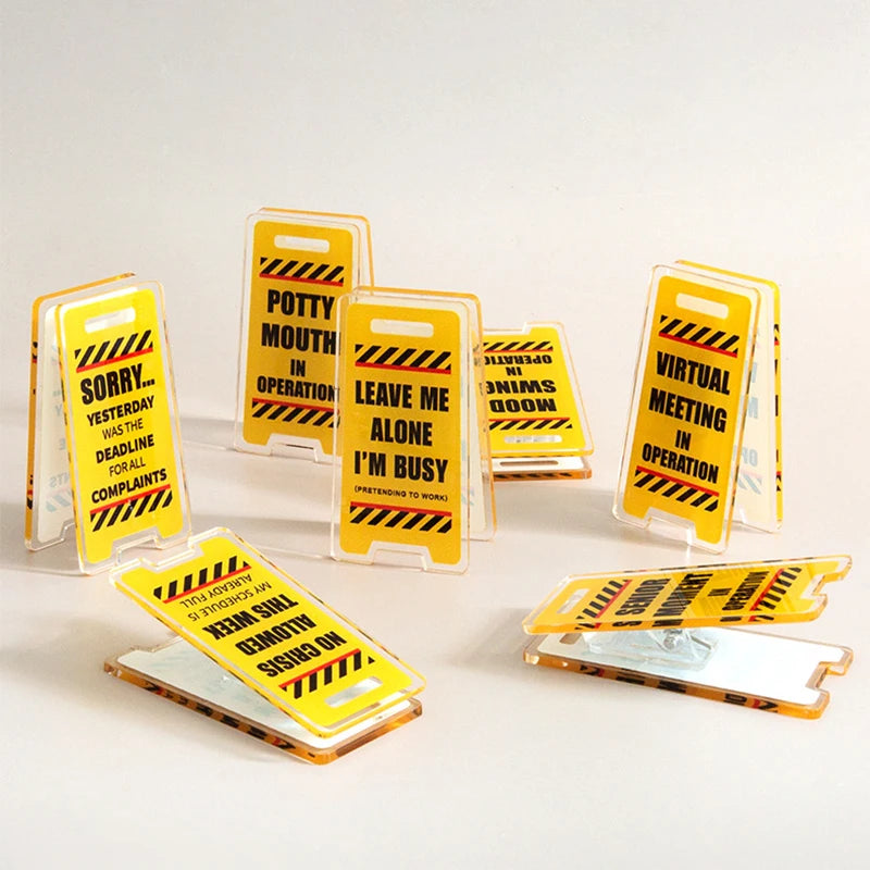 Acrylic Desk Decoration Leave Me Alone I'm Busy Humorous Office Qme