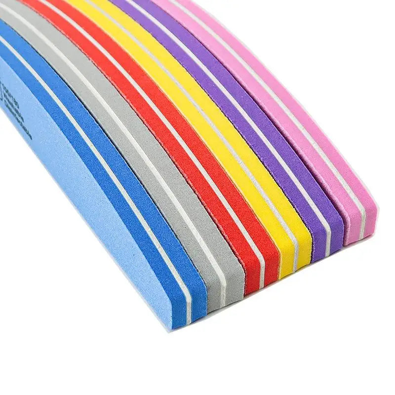 2 5 Professional Double-sided Nail File Block Colorful Sponge Polish Qme