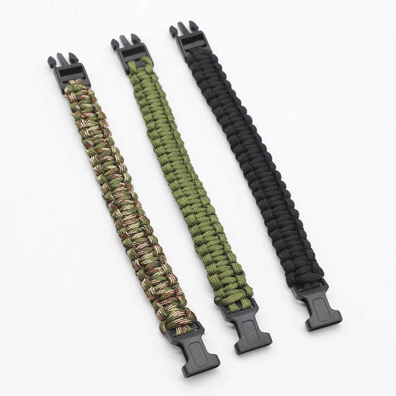 23cm Seven Core Paracord Escape Outdoor Emergency Plaited Rope EDC Camping Survival Saving Bracelet Tools Umbrella Rope Bracelet Qme