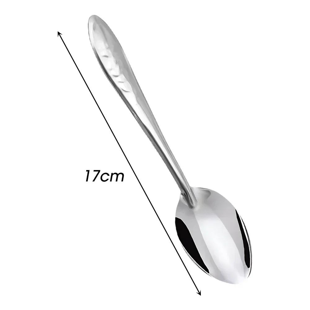 Stainless Steel Spoon Long Handle Soup Spoon Dessert Watermelon Scoops Milk Coffee Teaspoon Kitchen Tableware Utensils Wholesale Qme