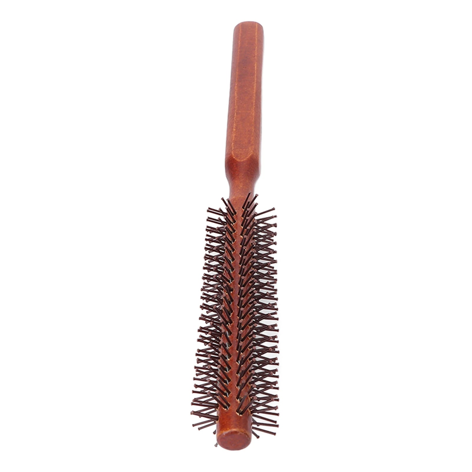 Hair Brush Round Styling Hair Brush Curling Roller Hairbrush Small Wood Brush Unisex for Blow Drying Home Use Qme