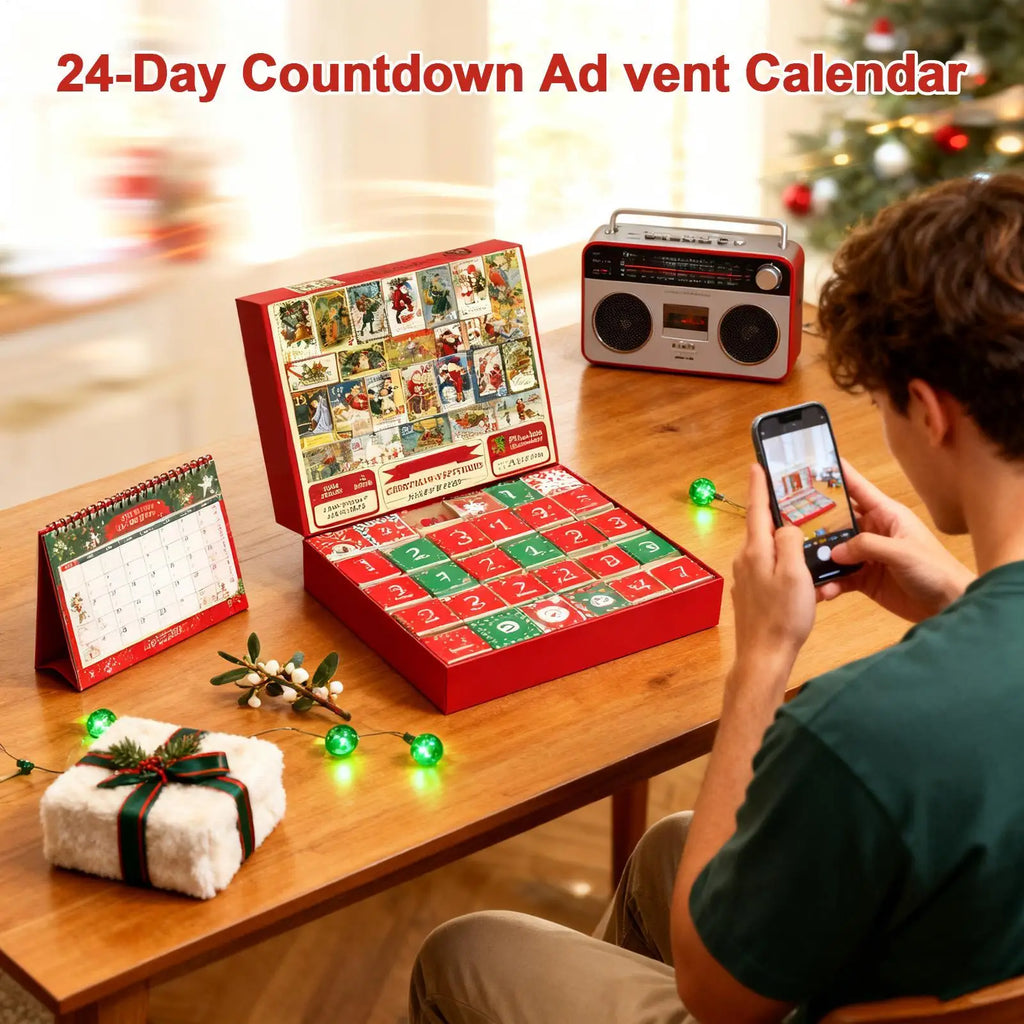 Christmas Advent Toy 2025 Wall Decor Puzzles 24 Days Jigsaw Countdown Qme