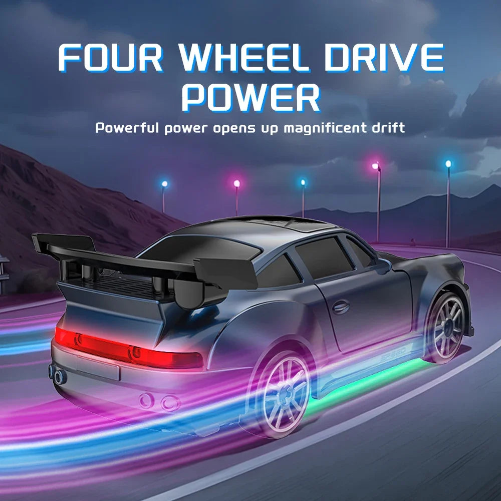 4WD 2.4GHZ RC Simulation Mini Drift Car Palm Racing Model Desktop Toys 1/64 Scale Remote Control Cars Kid Gift For Children Boys Qme