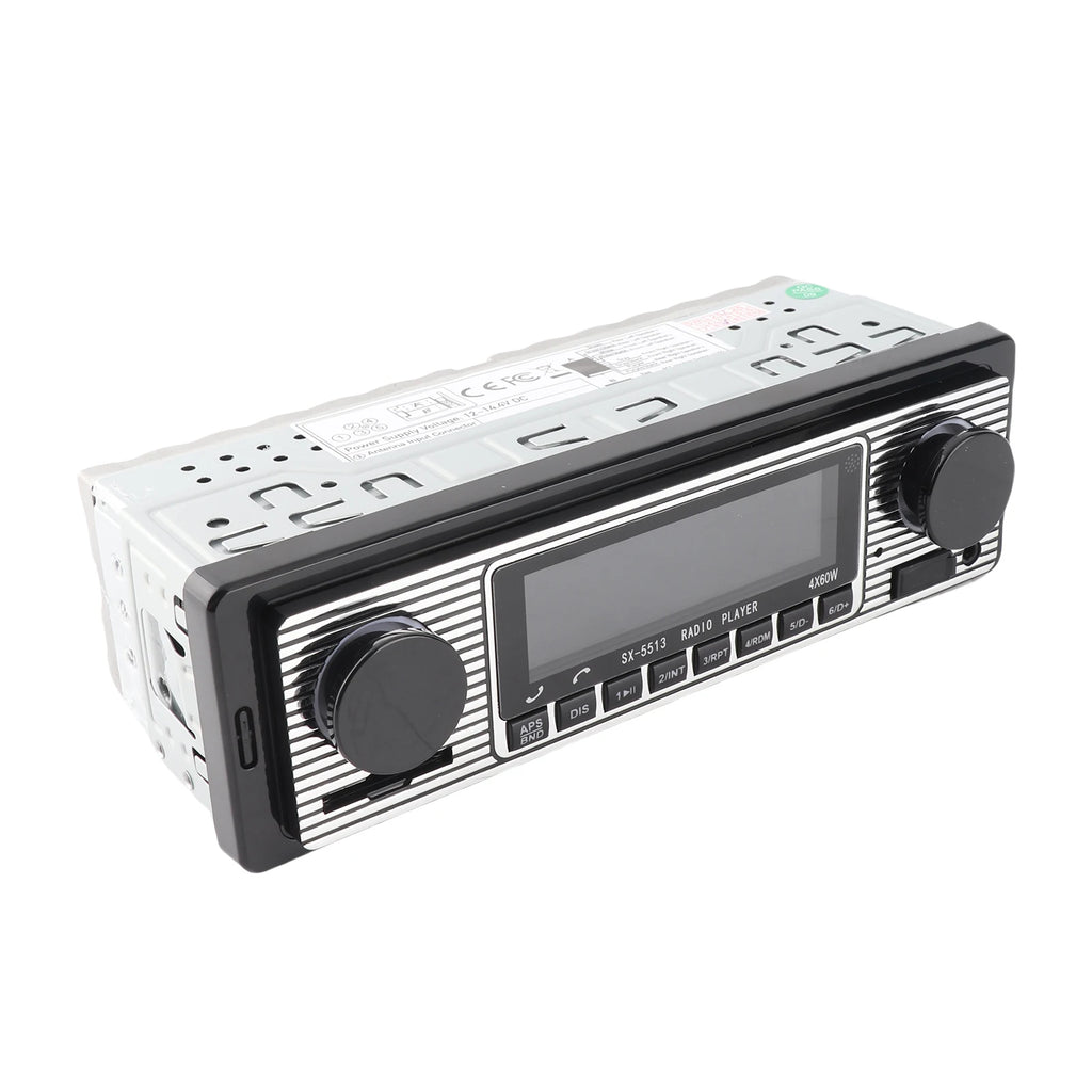AUX BT Vintage Radio MP3 Player Stereo USB AUX Car Stereo Audio U Disk Bt USB Car Stereo Audio U Disk Radio Qme