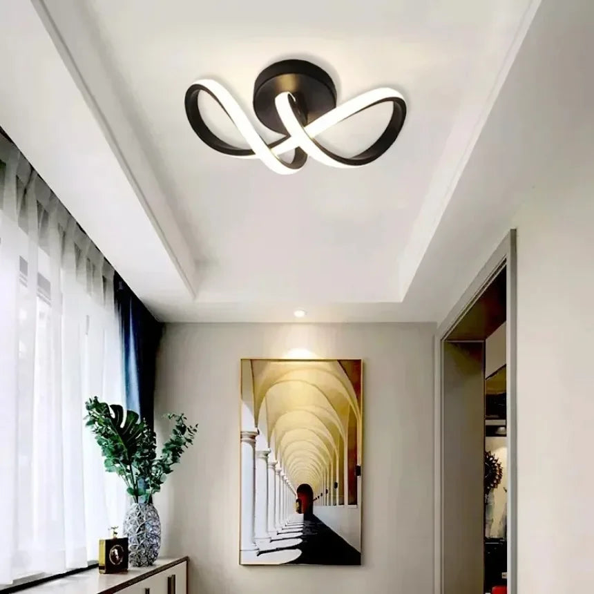 Modern LED Ceiling Light Black And White Color Forntrance Corridors Entryways Cloakrooms Balconies Indoor Decoration Lighting Qme