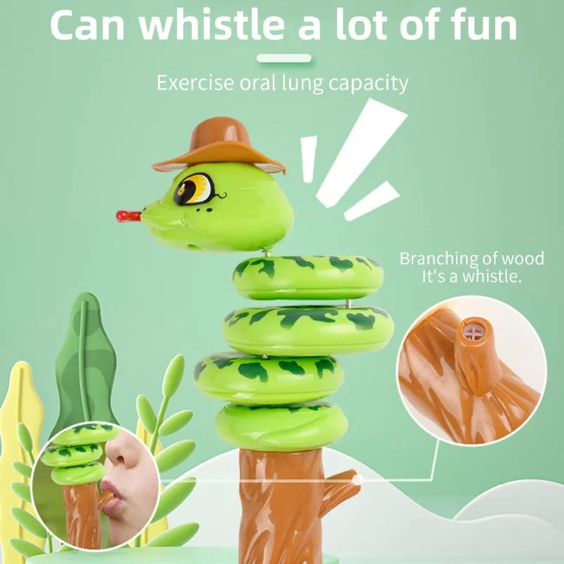 Whistling Snake Toy Twisting Whistle Animal Noise Makers Toddler Decompression Swinging Balance Toy Preschool Educational Toy Qme