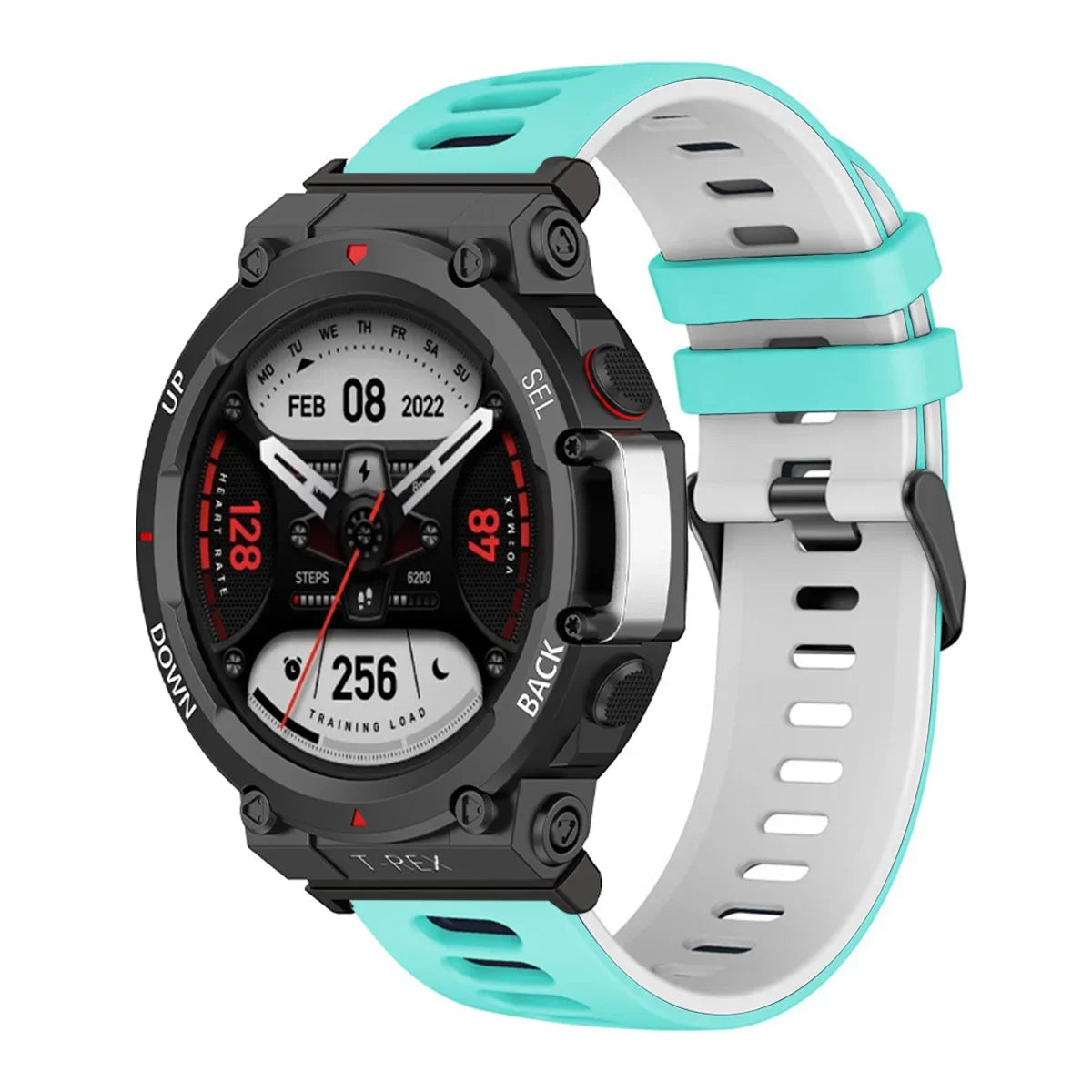 Soft Silicone Strap For Huami Amazfit T-Rex 3 Smart Watch Band Sports Bracelet For Xiaomi Amazfit T-Rex/T-Rex2 Correa Wristband Qme TealW Amazfit T-Rex 3