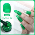 Nailco Jelly Gel Nail Polish Transparent Varnishes 44 Colors Red Pink Qme 3096