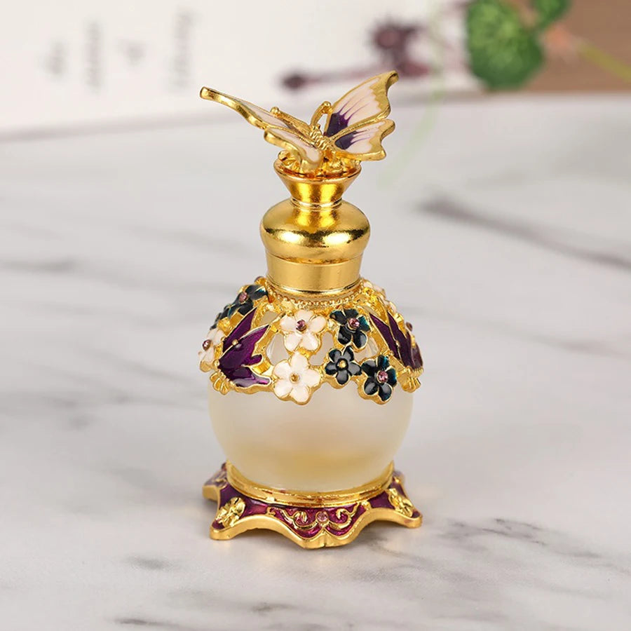 15ml Spherical Perfume Essential Oil Bottle Multi-Colored Glass Luxury Travel Portable Gift for Fragrance Lovers Qme