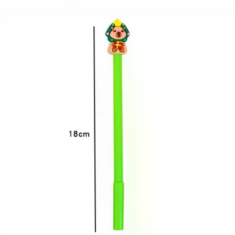 1 Christmas Capybara Gel Pen Cute Cartoon Stationery Smooth Writing Qme