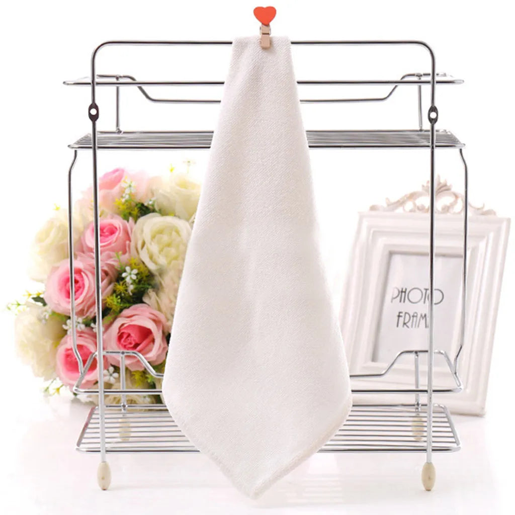 Multifunctional Microfiber White Car Glass Cleaning Towels Super Absorbent Microfiber Cleaning Cloth Towel Home Clean Tools Qme