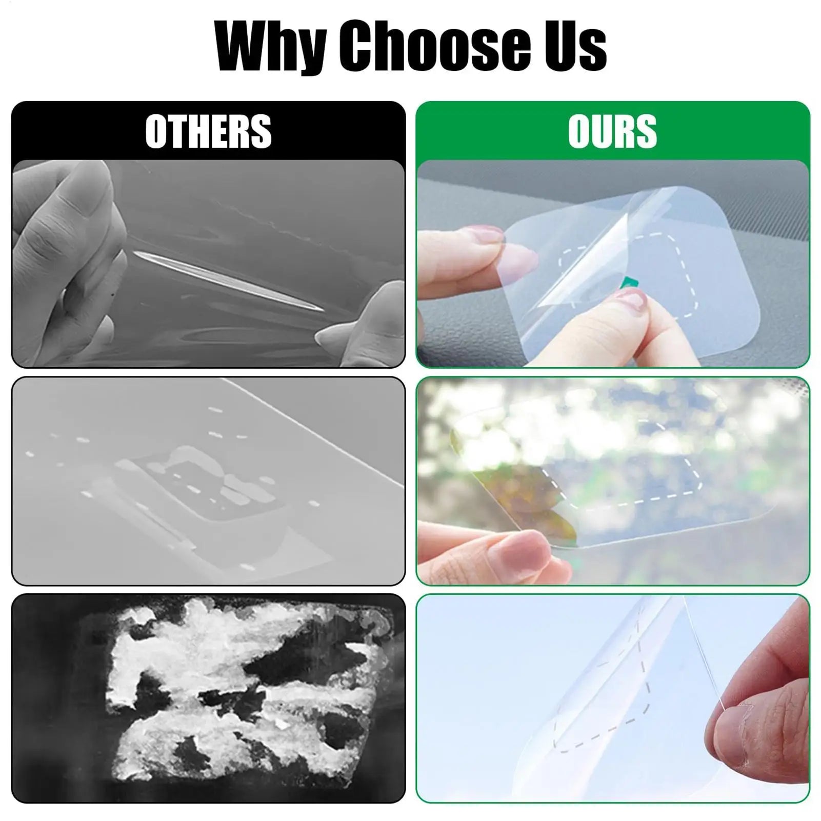 Windshield Sticker Protector Electrostatic Dash Cam Screen Film Qme