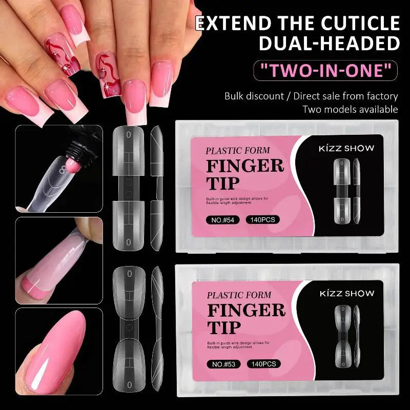 Nail Dual Forms Fast Extension 1 Crystal Armor Mold Salon Qme