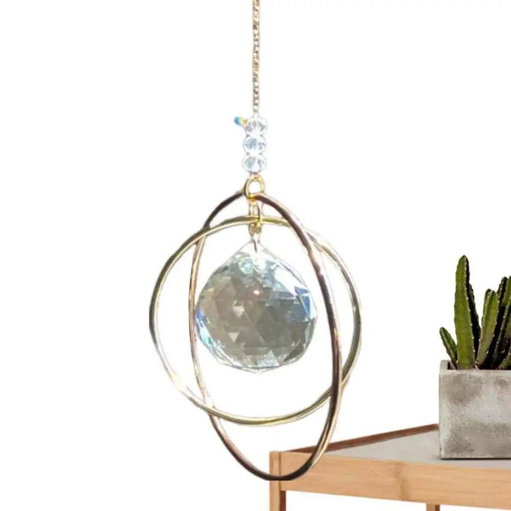 Catching Sun Galaxy Sparkling Crystal Prisms Exquisite Home Decors Transparent Crystals For Cell Phone Rearview Mirror Balcony Qme WHITE China Mainland