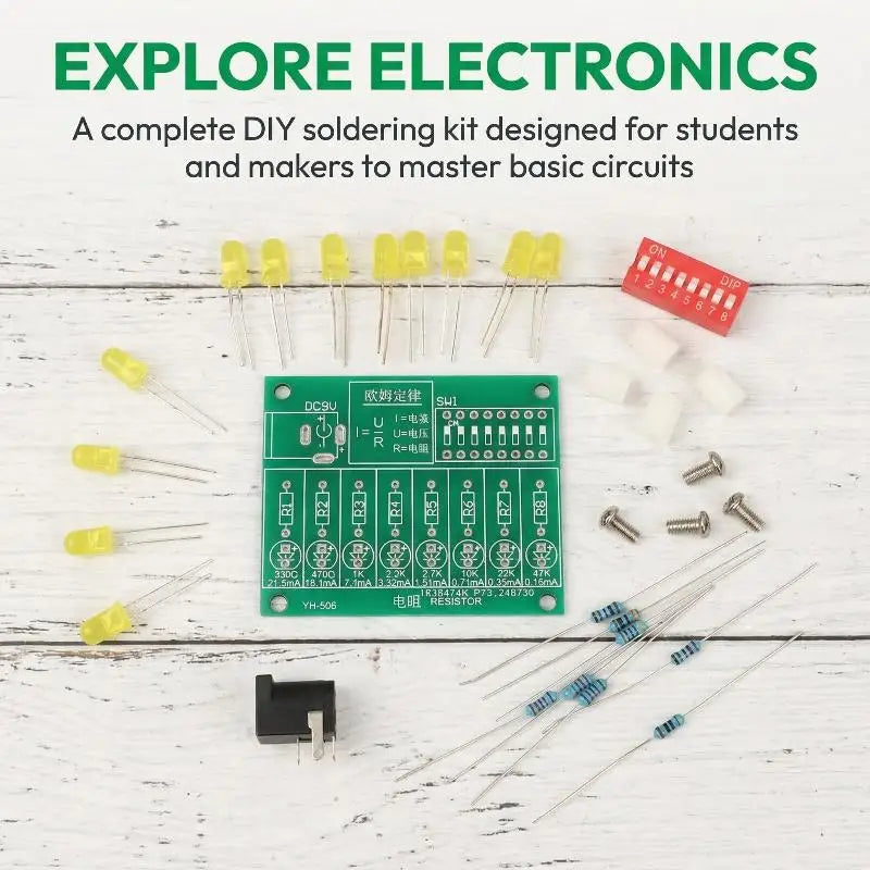 DIY Soldering Practice LED Current Test Electronic Manufacturing Qme