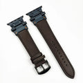 Leather Band for Apple Watch Ultra 2 49mm Men Watchband Strap Correa Bracelet for IWatch series 9 7 8 6 5 4 Se 3 45mm 44mm 42mm Qme Black-DBrown 42mm 44mm 45mm 49mm