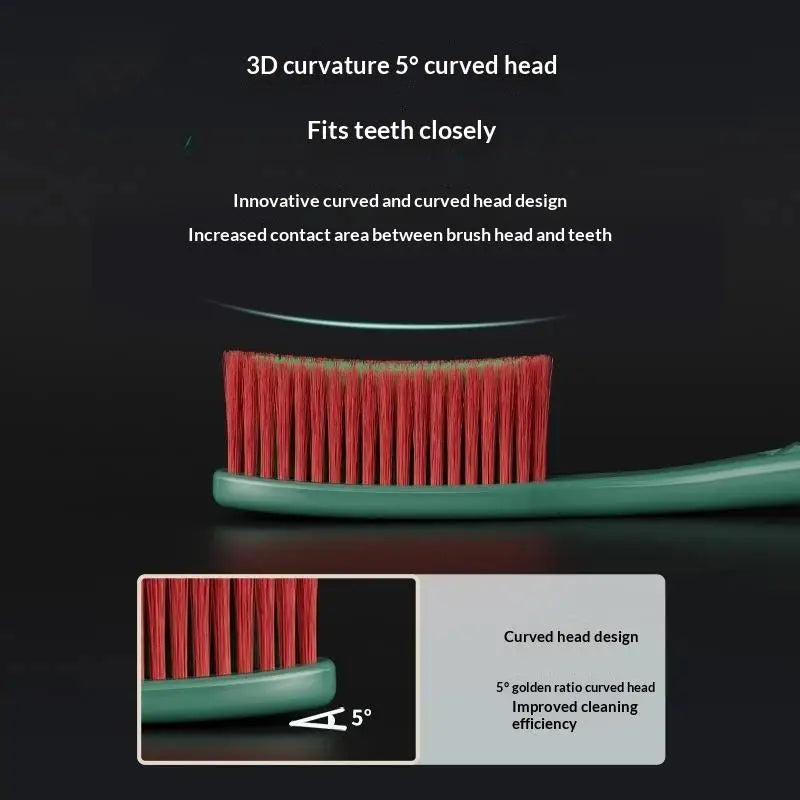 Soft Bristle Manual Toothbrushes Non-slip Handle Deep Cleaning Qme