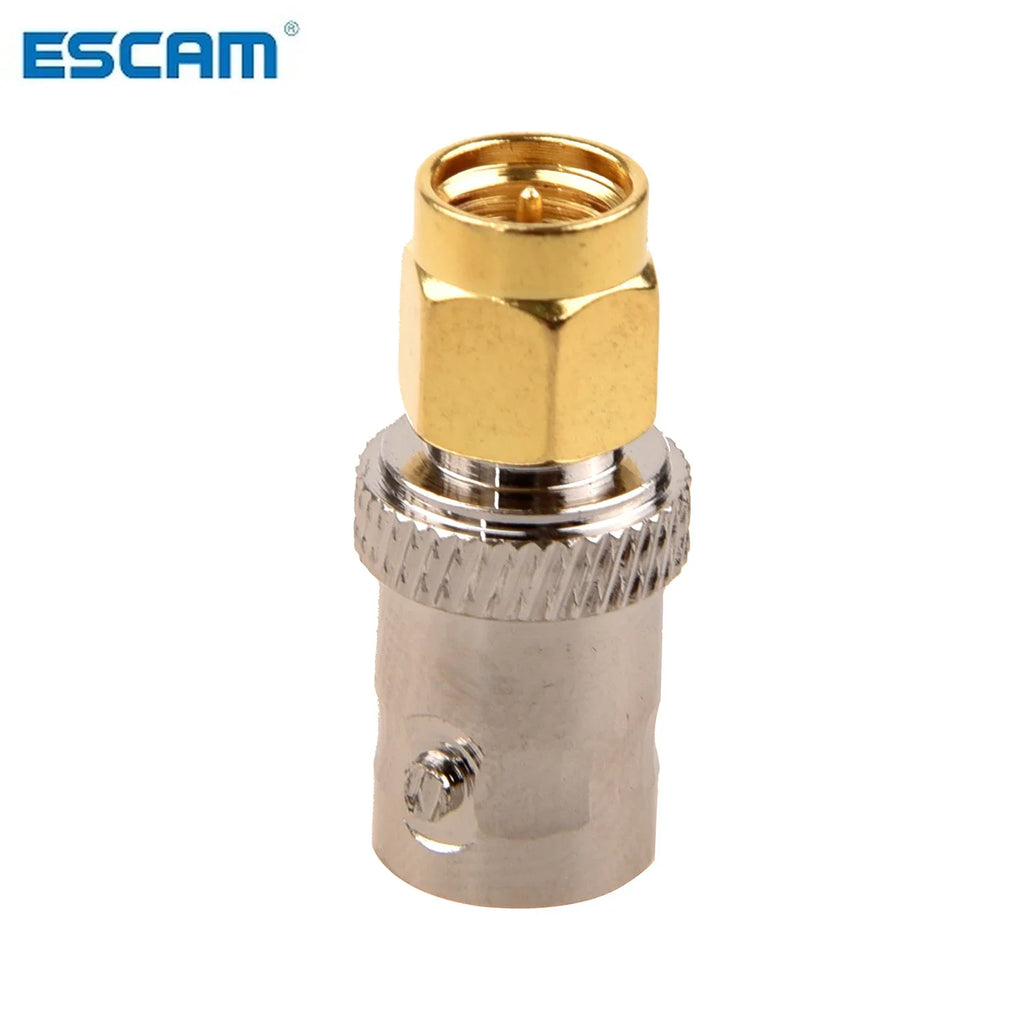 Gold Tone SMA Male to Silver Tone BNC Female Connector Adapter Qme