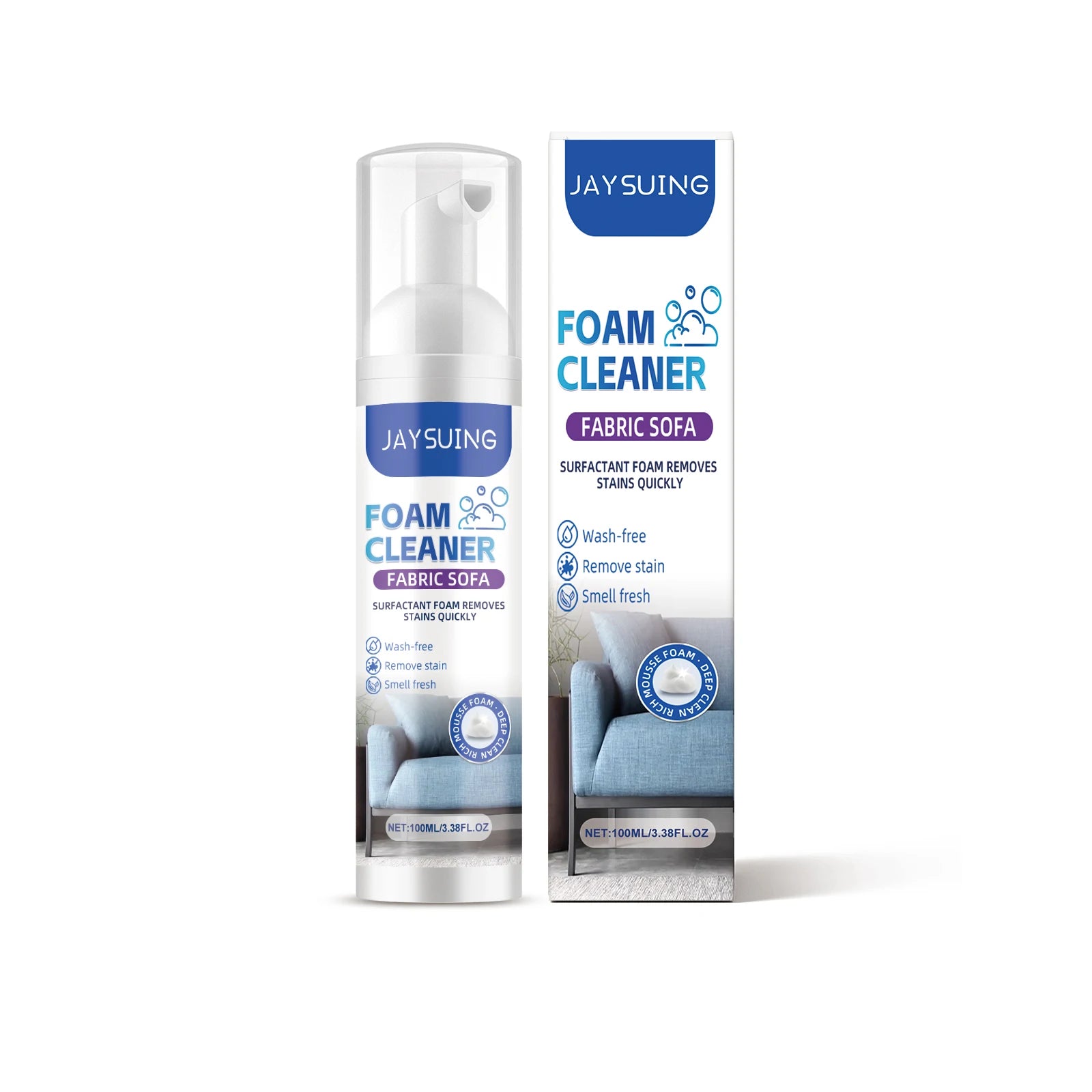 Sofa Foam Cleaner Cleaning Stubborn Stains Eliminate Odors Efficient Formula Not Damaging Sofa Maintain Softness Fabric Cleaner Qme 100ml Boxed
