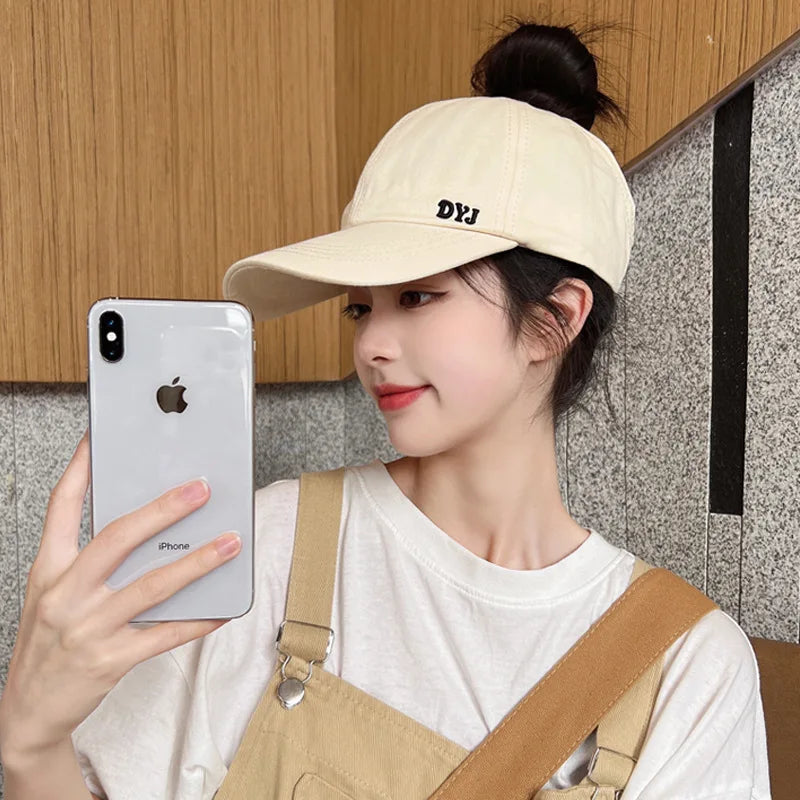 Summer Sun Protection Open-top Ponytail Baseball Cap Qme