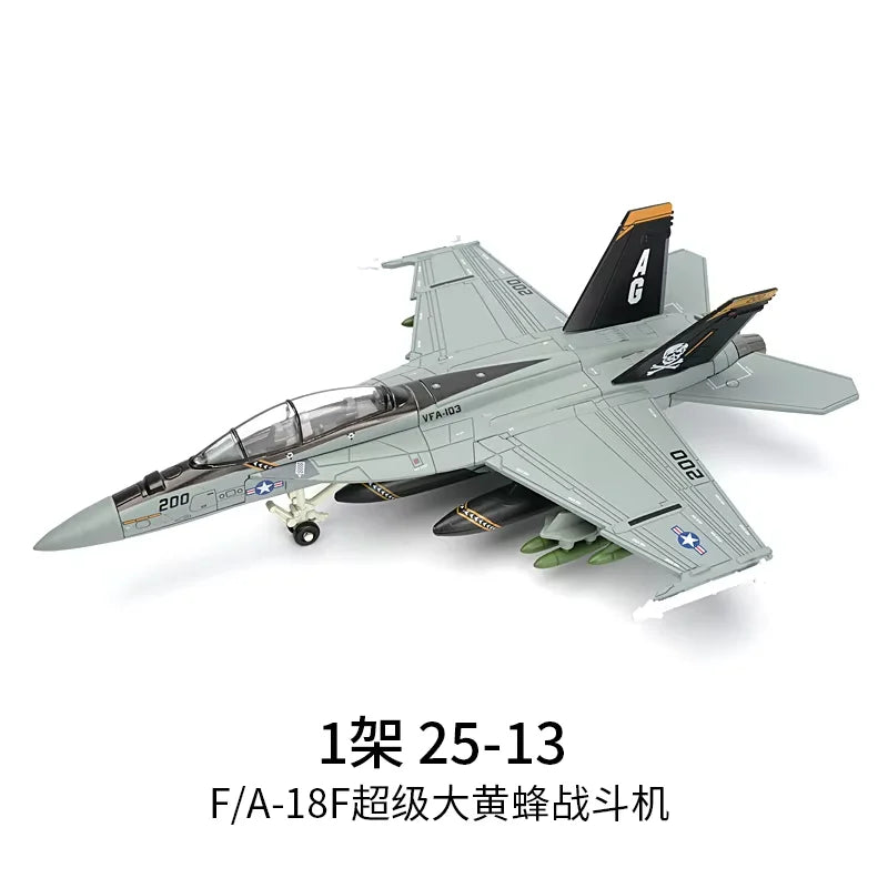 1:72 Scale Replica F18 F-18 VF103 Grumman Tomcat Super Hornet F/A-18F Pirate Flag Fighter US Navy Plane Military Model Toys Kids Qme Opp bag Packing