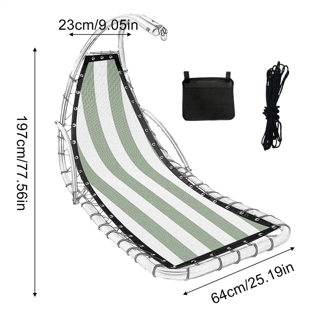 Swinging Chair Seat Cloth Thick Wear-Resistant Chaise Lounger Replacement Fabric For Outdoor Yard Camping Picnic Backyard Lawn Qme
