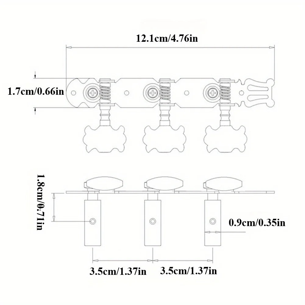 Classical Guitar Machine Head Tunings Key Left Right Hand Acoustics Guitar Tuner Qme