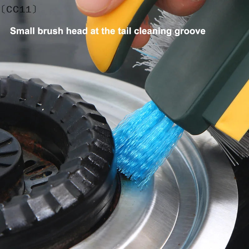 CC114 1 V-shape Crevice Scrubber Brush Kitchen Bathroom Tile Floor Qme