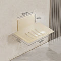 Bathroom Shower Storage Soap Tray Rack Soap Tray Wall Mounted Drainage Soap Tray Box Qme White