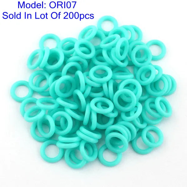200pcs Silicone Soft O-Rings For Wrap Coil Tattoo Machine Gun Spring Accessories Supply Qme Mint Colour