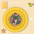 PVC water jet pad 100/170CM yellow ocean sprinkler pad Summer outdoor children's sprinkler fountain interactive toy Qme 170CM