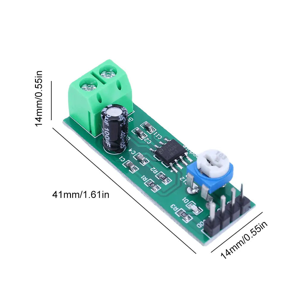 LM386 Digital Mono Amplifier Module 200 Times Gain Single Channel Amplifier Board 5V-12V Input for Speaker Electronic DIY Kit Qme