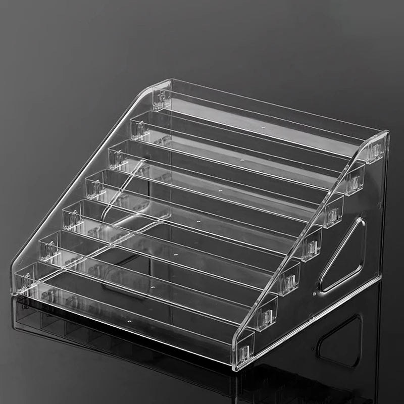 Multi-layer Clear Acrylic Nail Polish Display Stand Plastic Storage Qme