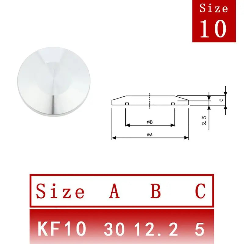 KF10 KF16 KF25 KF40 KF50 KF63 Vacuum End Cap SUS 304 Stainless Steel Sanitary Pipe Fitting Beer Brewing Ferrule Qme KF10