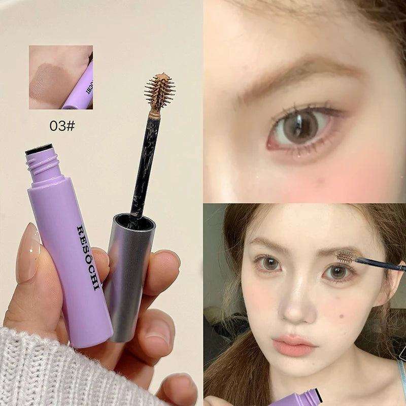 Low-saturation Purple Brown Eyebrow Tint Mascara Non-Smudge Natural 3D Waterproof Quick-Drying Eyebrow Dyeing Cream Cosmetics Qme 03 Deep Brown 3g