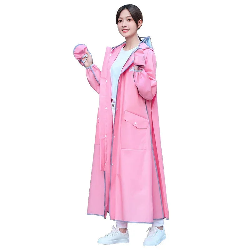 Full body rain proof high - grade single person raincoat for electric vehicles and motorcycles, fashionable raincoat Qme