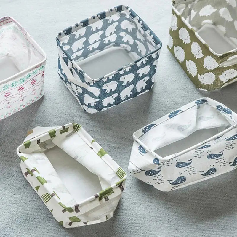 Waterproof Desktop Sundries Basket Storage Box Cosmetic Toy Organizer Qme
