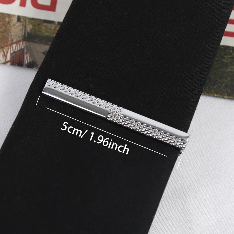 Necktie Accessories Metal Tie Clips Silver Jewelry Fashion Pin Clasp Qme A5