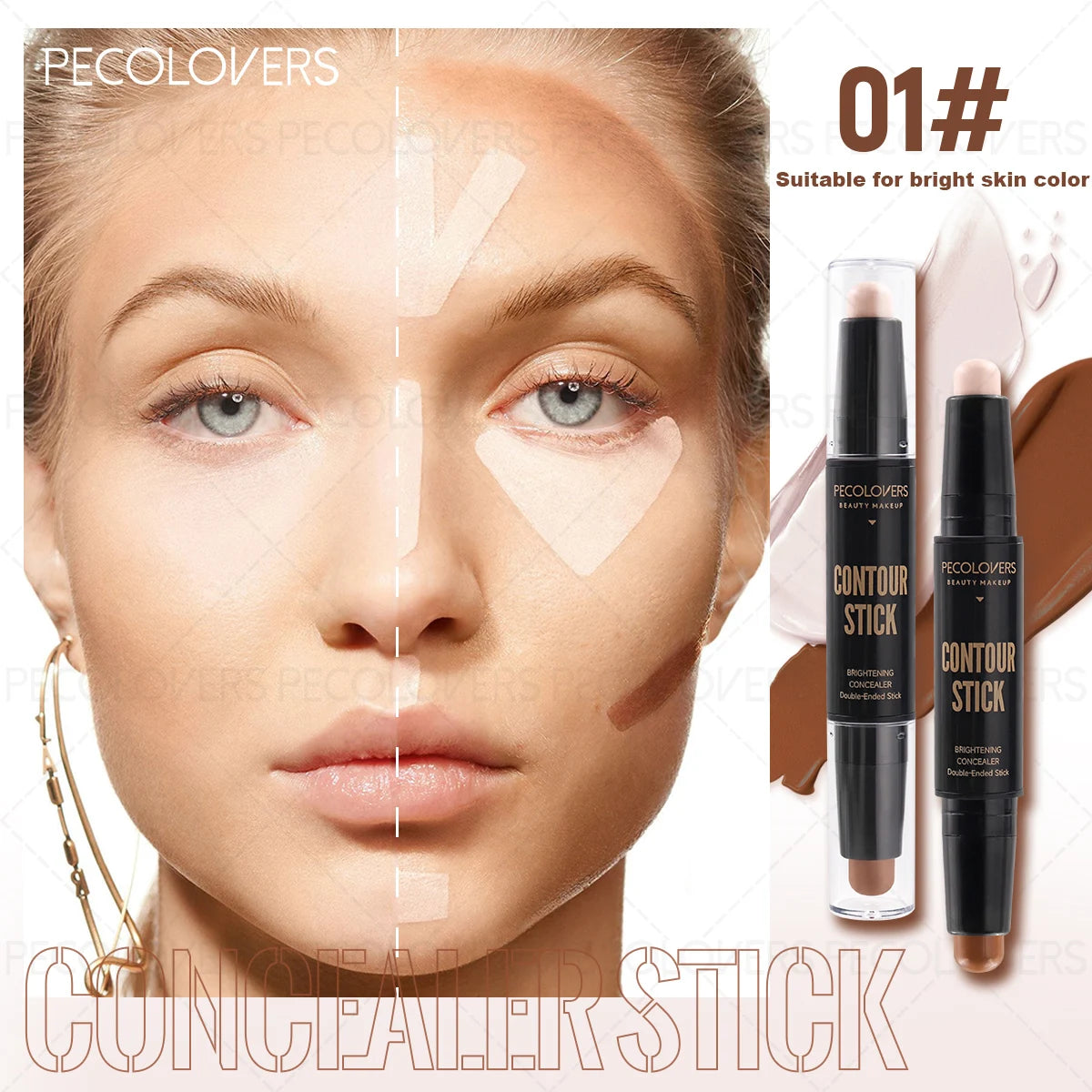 Double-ended Concealer Stick Facial Contouring Three-dimensional Face Qme 01