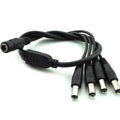 5pcs 12V DC Power Supply 1 Female to 4 Male way Splitter Plug extension Cable cord connector 5.5*2.1mm for Led strip light Qme 1 to 4way