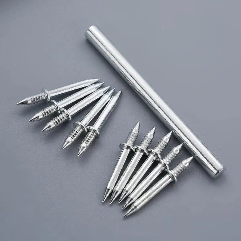 50/100pcs Double Head Nails Seamless Nails Skirting Thread Seamless Nail Without Marks Metal Rust-Proof Nails Wood No Trace Qme
