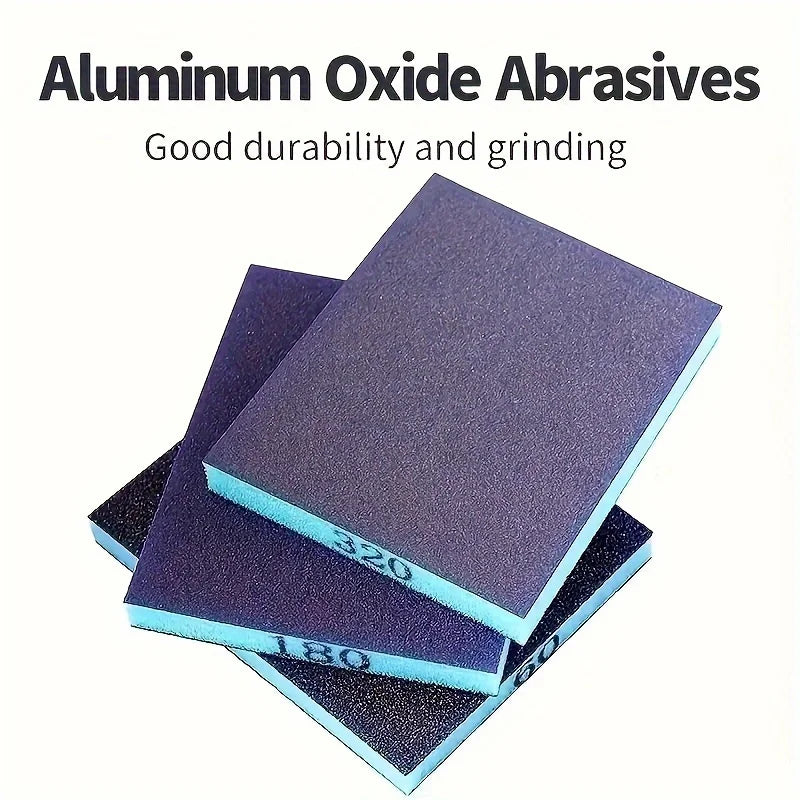 3pcs sandpaper sponge, coarse sand, medium sand, fine sand brick sandpaper, suitable for metal, wood, glass, washable and reusab Qme